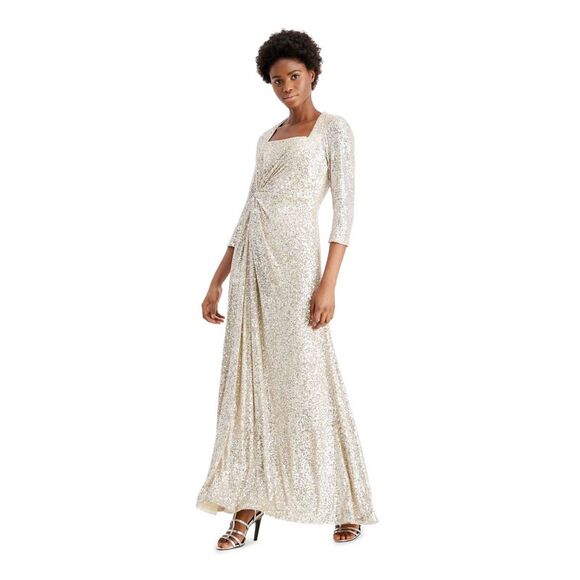 slim fit dress slacks Women's Elegant Fit And Flare Midi Cocktail Dress with Sleeves main image 0